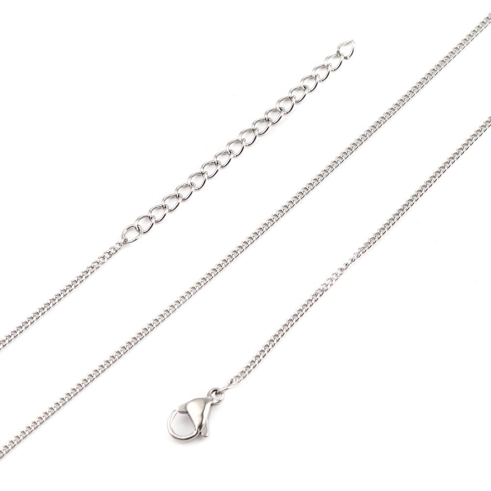 Collana N°05-02 in acciaio inossidabile, 45 cm (18") maglia di cavallo