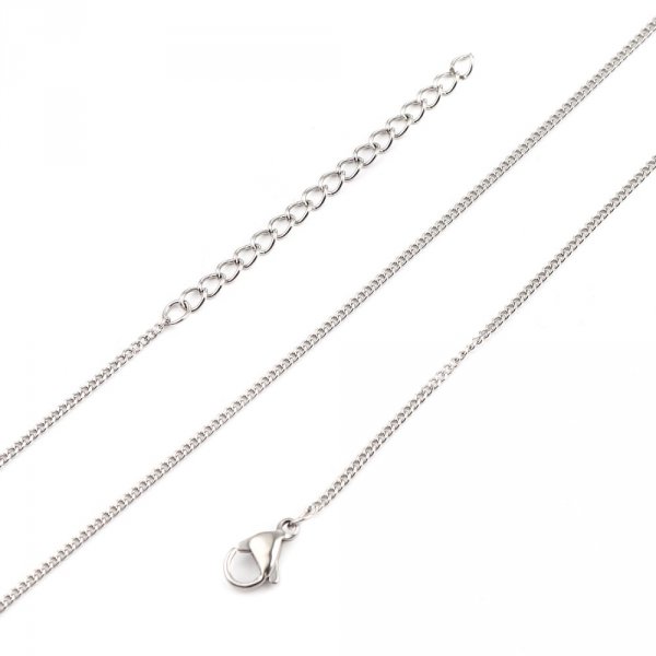 Collana N&deg;05-02 in acciaio inossidabile, 45 cm (18") maglia di cavallo