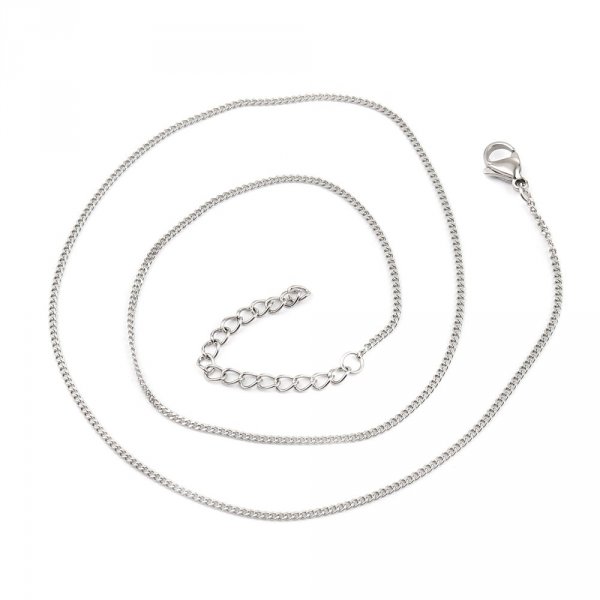 Collana N&deg;05-02 in acciaio inossidabile, 45 cm (18") maglia di cavallo