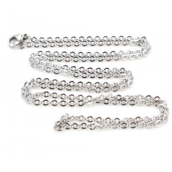 Collier N&deg;08 en acier inoxydable 70 cm