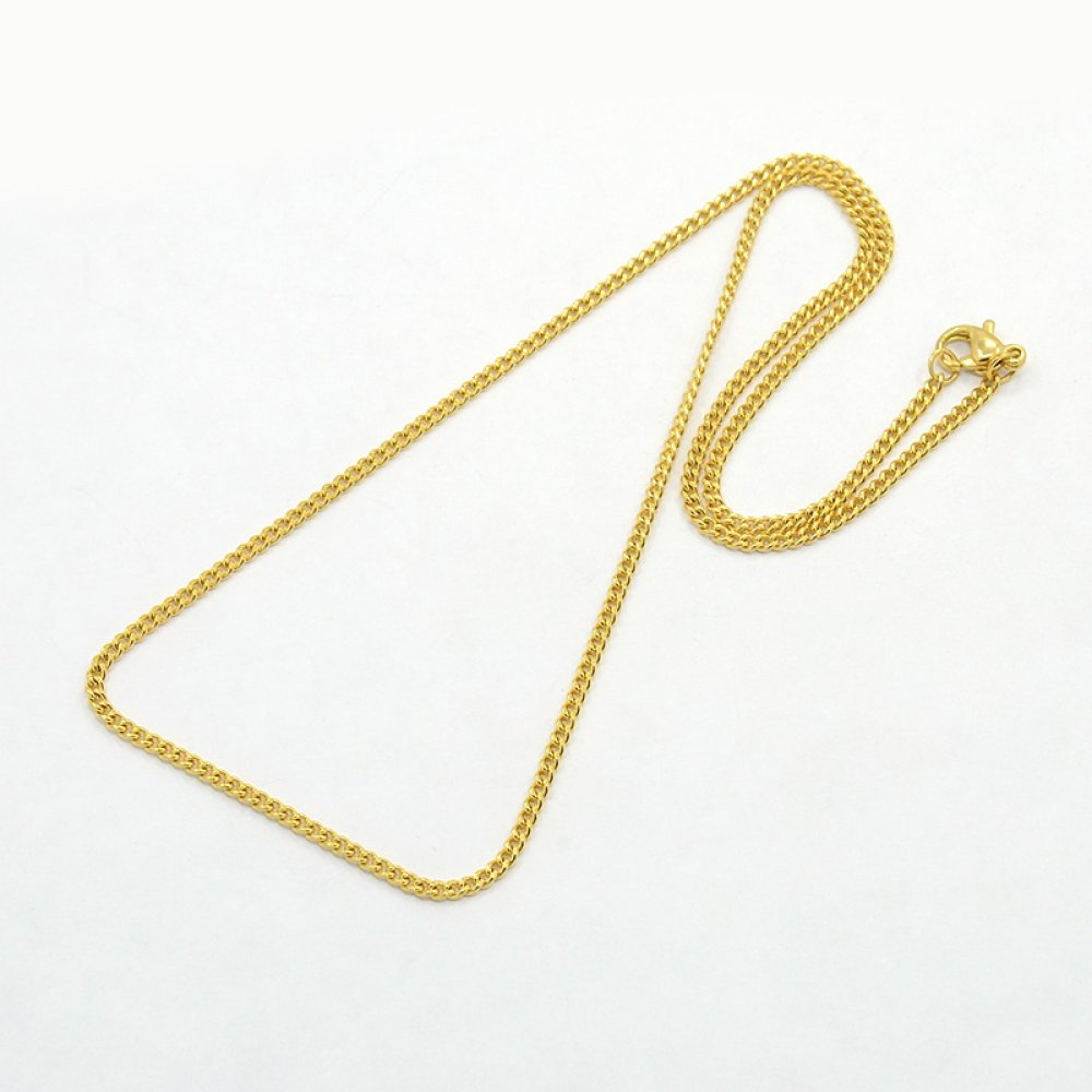 Collana N°14 in acciaio inox 50 cm Oro