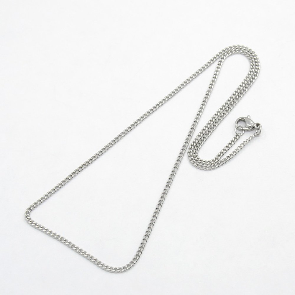 Collana N°14 in acciaio inox 50 cm Argento