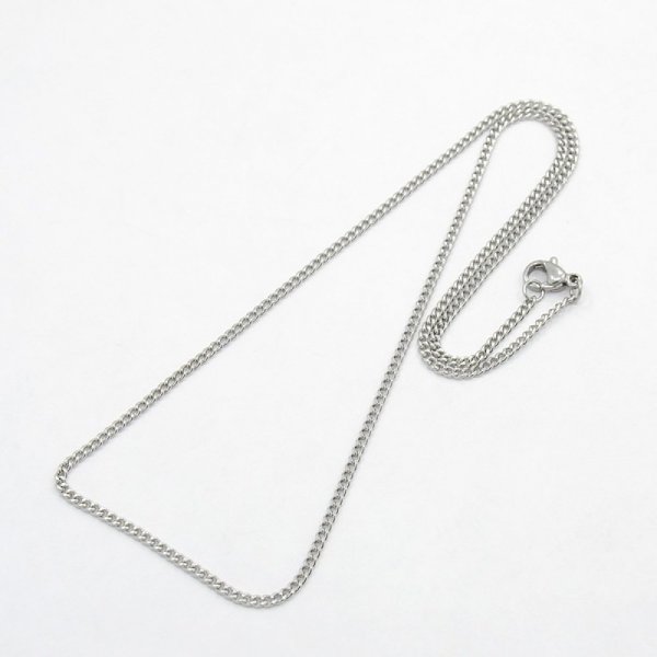 Collana N&deg;14 in acciaio inox 50 cm Argento
