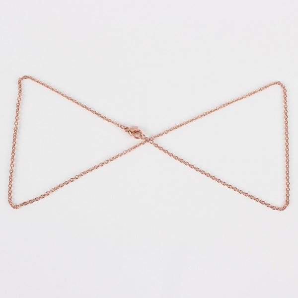 Collana N&deg;15 in acciaio inossidabile 45 cm (18,5") Oro rosa