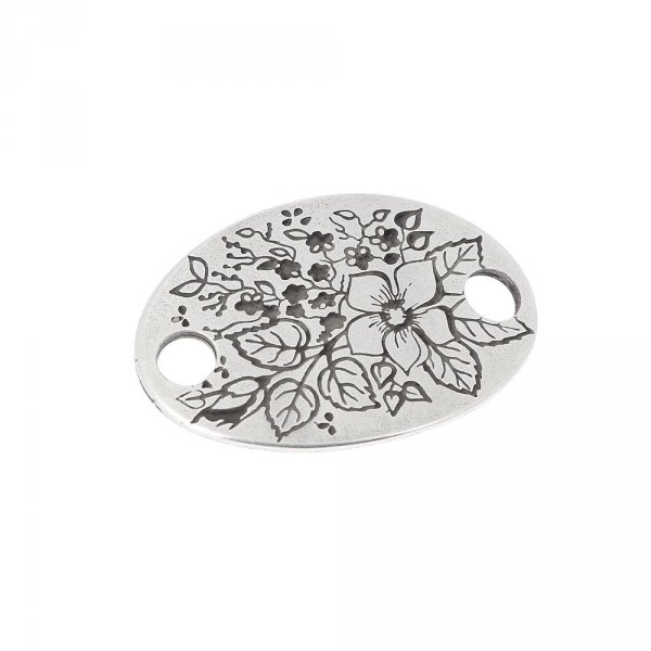 04 mm Connettore in zama N&deg;01 Argento