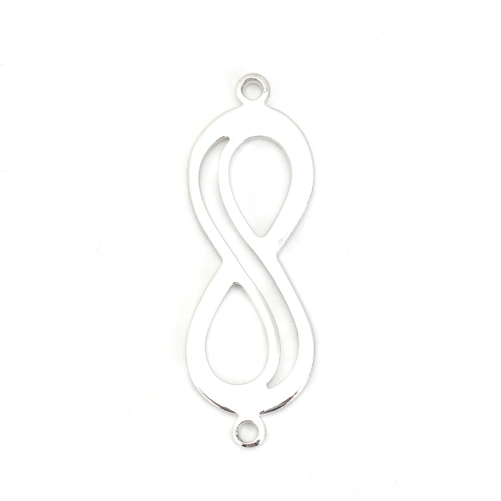 Connettore simbolo "Infinito" in rame platino 18 ct.