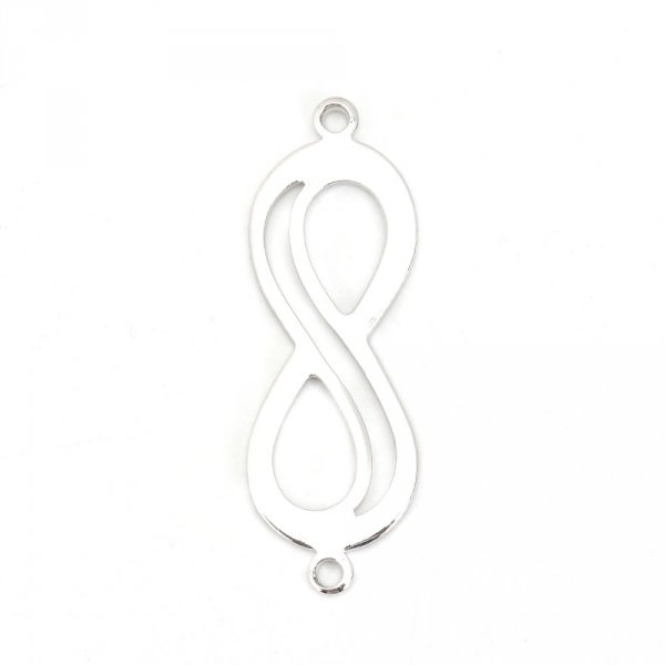 Connettore simbolo "Infinito" in rame platino 18 ct.