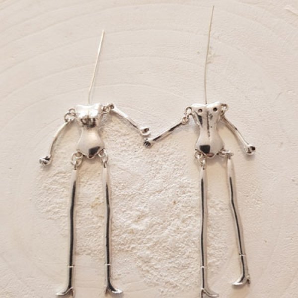 Corpo di bambola in metallo, colore argento 9 cm