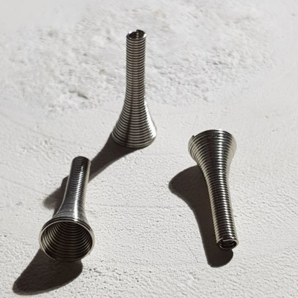 Coppa a spirale a cono N&deg;02 X 2 pezzi Argento invecchiato.