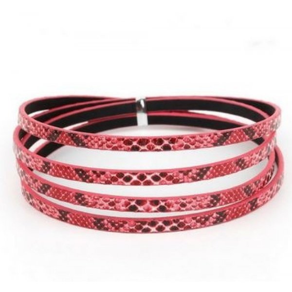 Pelle 05 mm Fushia design pelle di serpente 1 metro