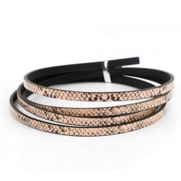 Pelle 05 mm Pelle di serpente rosa antico 1 metro