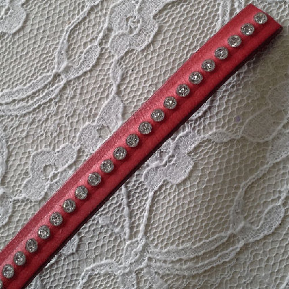 Pelle B-Red 10 mm Swarovski Strass per 20 cm