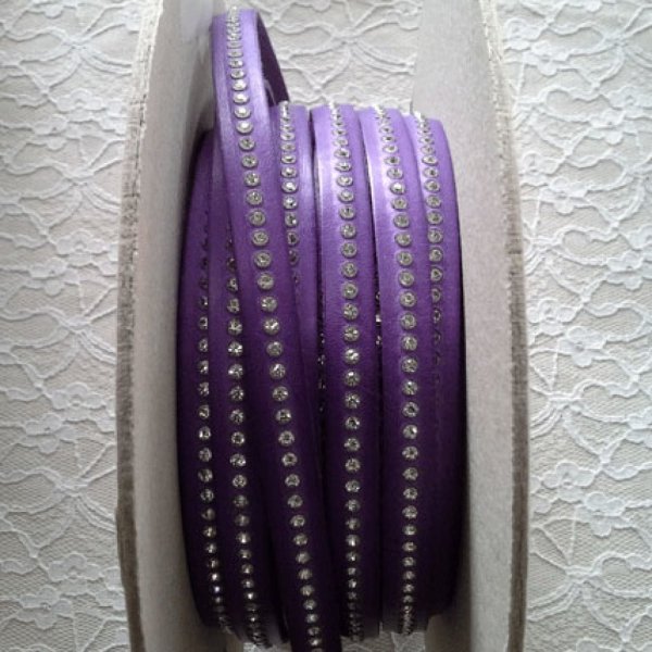 Pelle B-Viola 10 mm Swarovski Strass per 20 cm