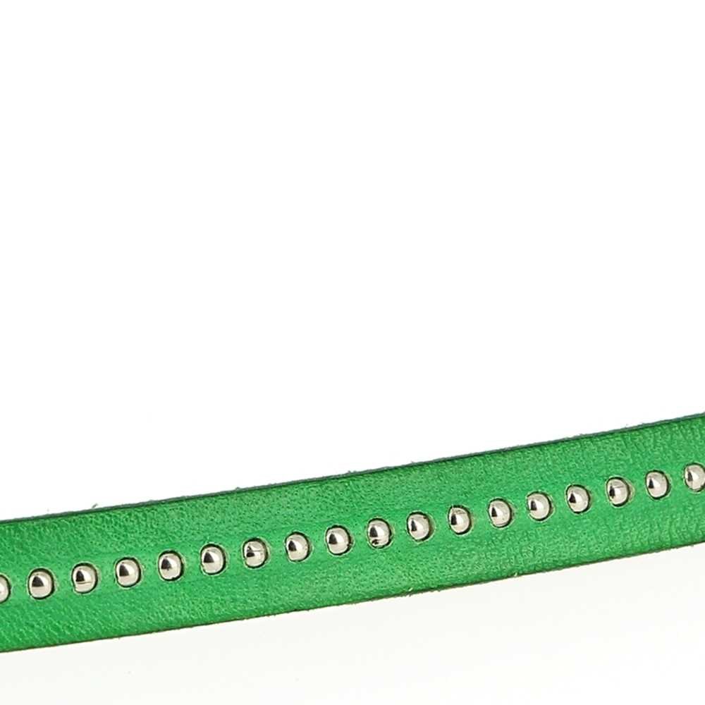 Palla di cuoio B-Verde 10 mm con catena a palline senza nichel da 20 cm