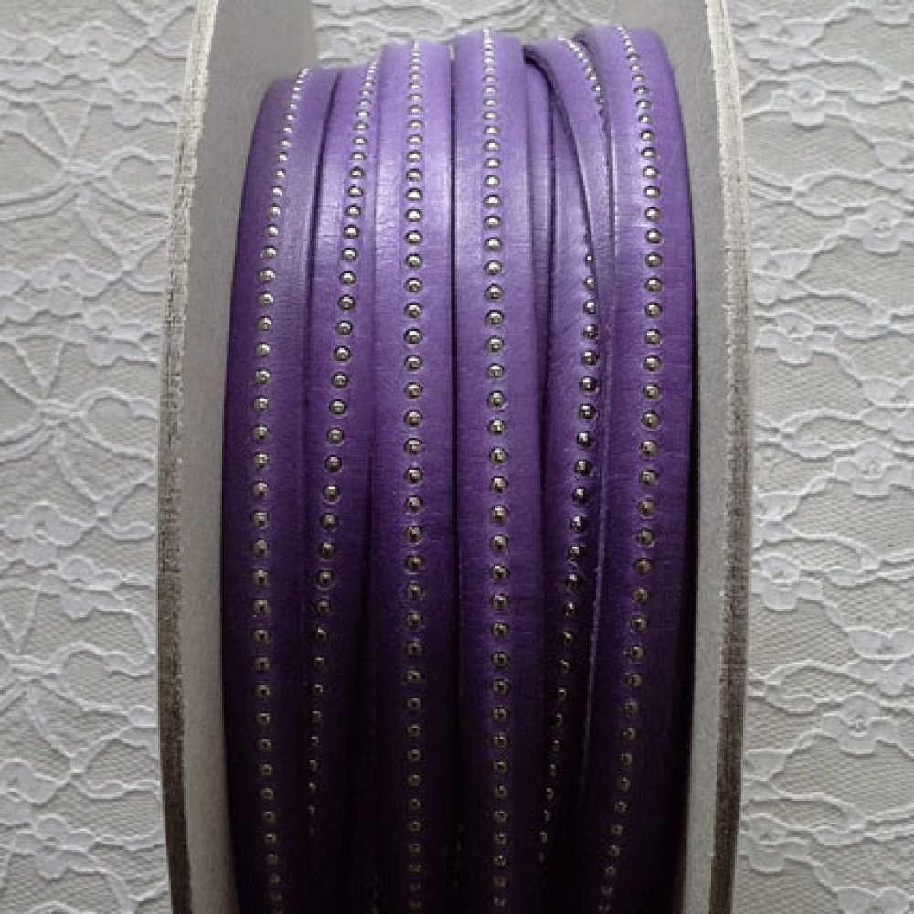 Pelle a palline viola da 10 mm con catena a palline senza nichel per 20 cm