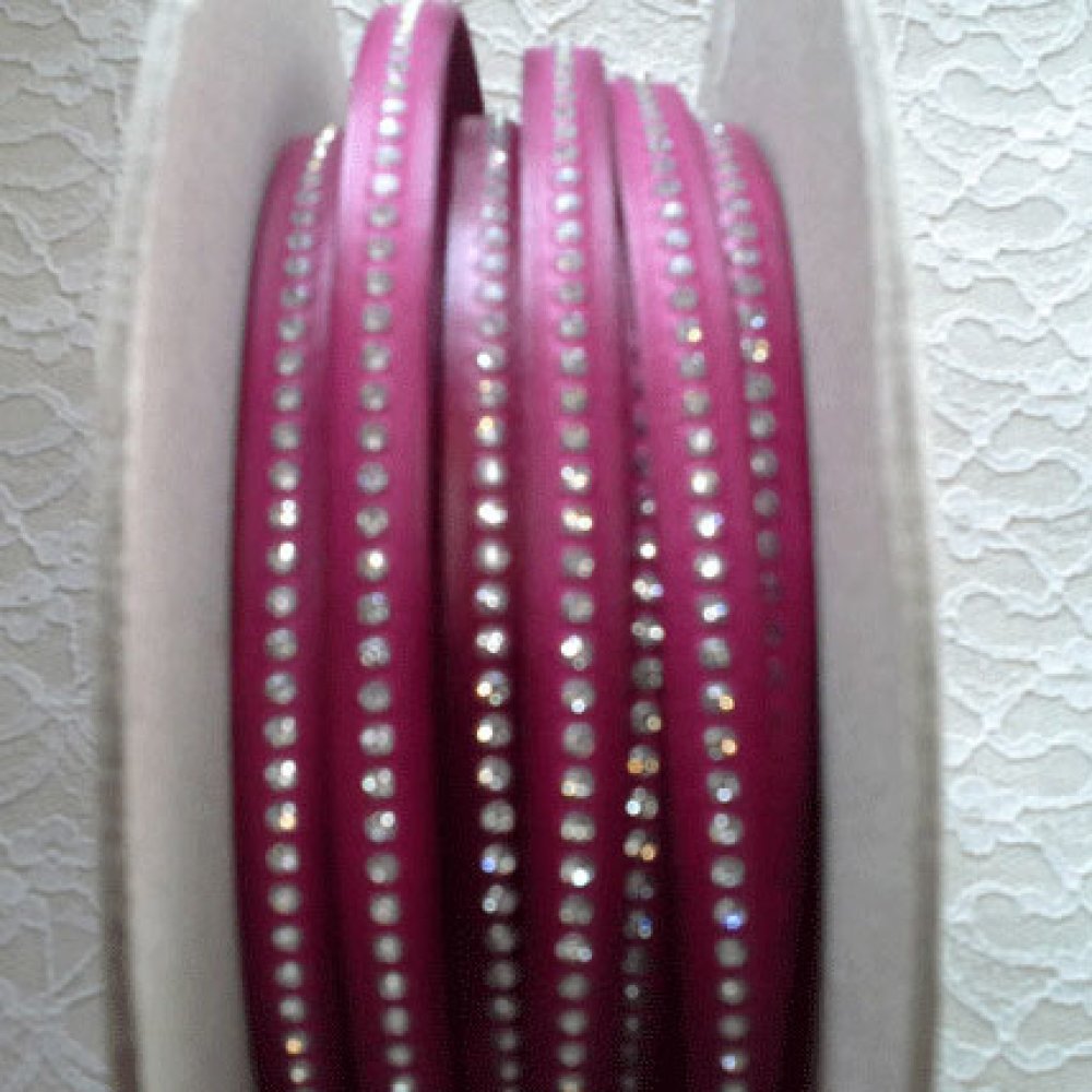 Pelle DD-Fuxia 10 mm Swarovski Strass per 20 cm