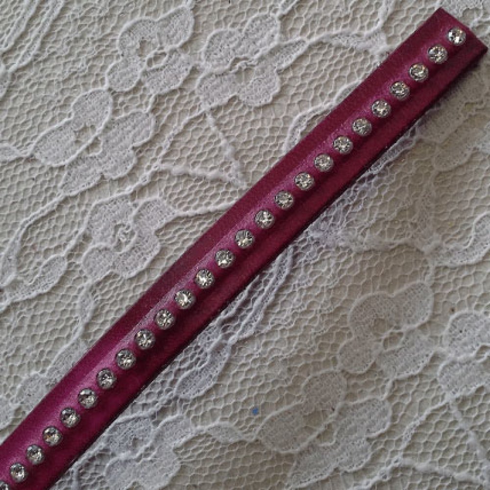 Pelle DD-Fuxia 10 mm Swarovski Strass per 20 cm