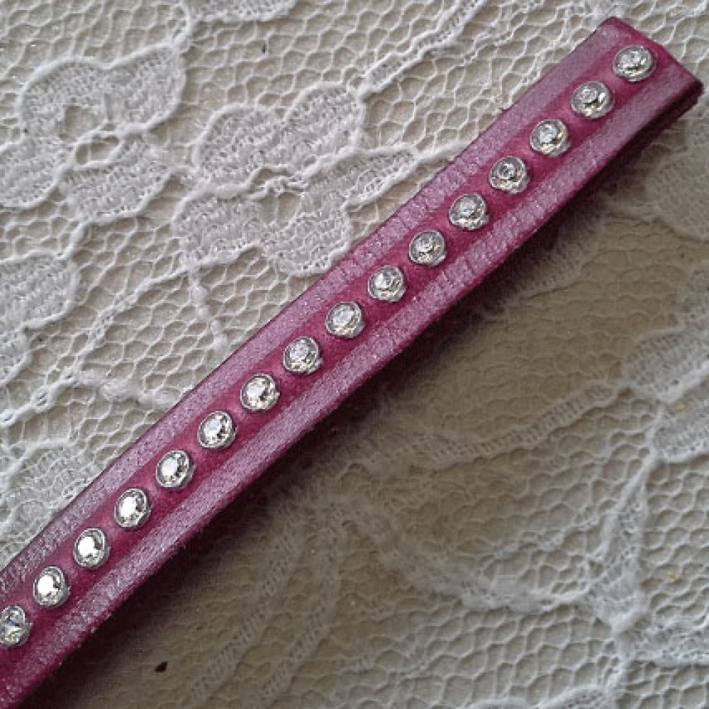 Pelle DD-Fuxia 10 mm Swarovski Strass per 20 cm