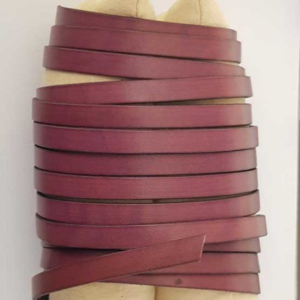 Pelle piatta prugna 10 mm per 20 cm liscia