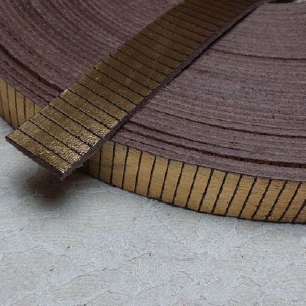 Rettangolo in pelle dorata 20 mm per 20 cm