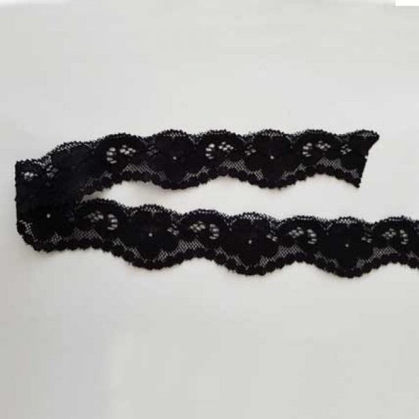 Dentelle Fine 3.6 cm noir N&deg;01