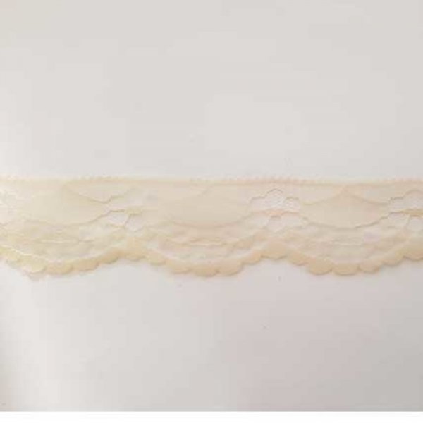 Dentelle Style Tulle Ecru 35 mm N&deg;01