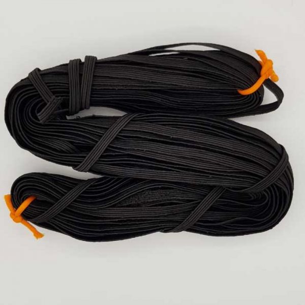 Maschera piatta elastica 5 mm nera n&deg;03 x 16 metri