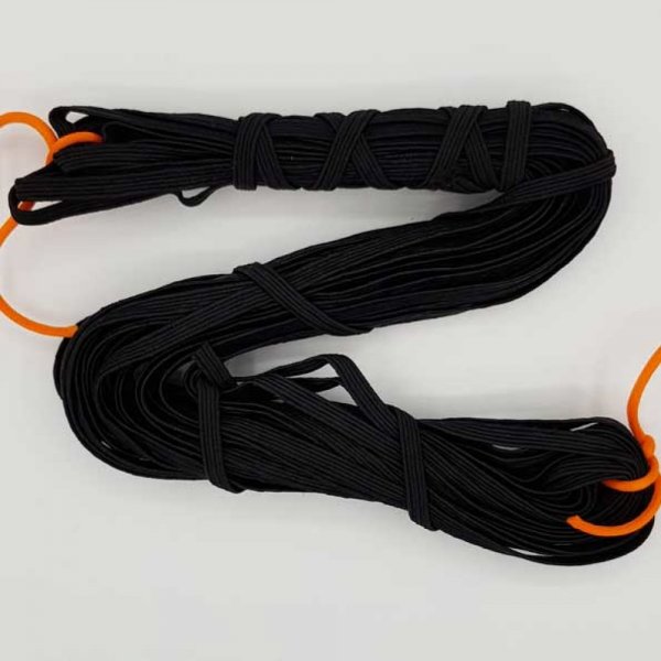 Maschera piatta elastica 5 mm nero n&deg;03 x 13 metri