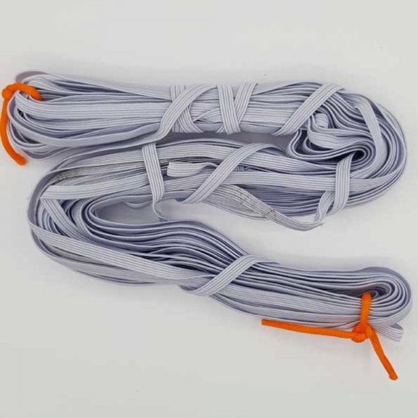 Maschera piatta elastica 5 mm bianca N&deg;03 x 14,50 metri