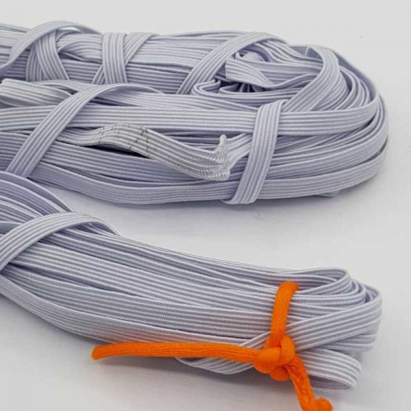 Maschera piatta elastica 5 mm bianca N&deg;03 x 14,50 metri