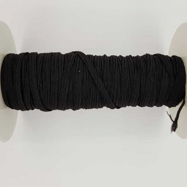 Maschera piatta elastica 5 mm nera n&deg;03 al metro