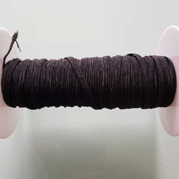 Maschera piatta elastica 5 mm nera n&deg;03 al metro