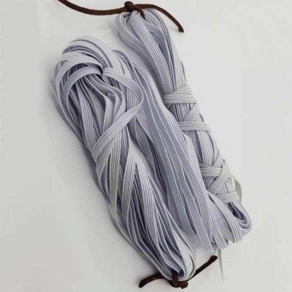 Maschera piatta elastica 5 mm bianca N&deg;03 x 12 metri - 02