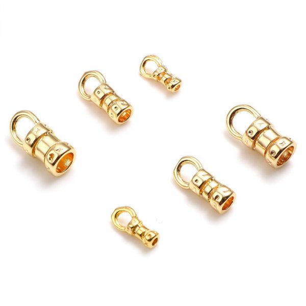 Embout Pour Cordon 9 x 4 mm Plaqu&eacute; Or 18K