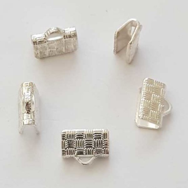 Embout griffe pour cordon 10 x 08 mm Argent N&deg;02