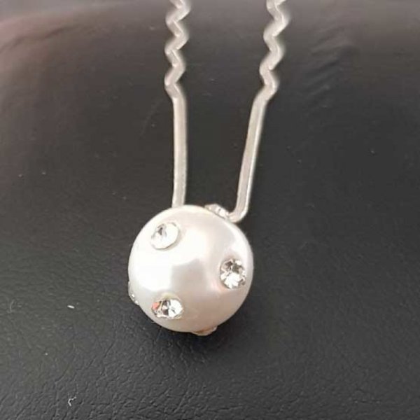 Epingle &agrave; cheveux Blanc mariage N&deg;09