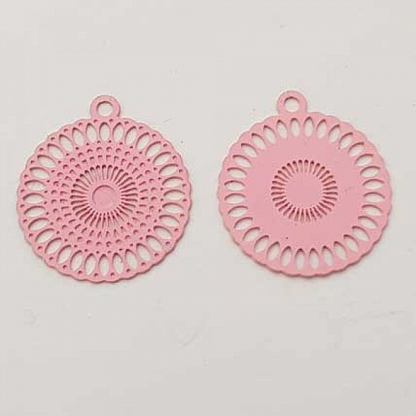 Estampe N&deg;01 Rosace Rose 20 x 17 mm