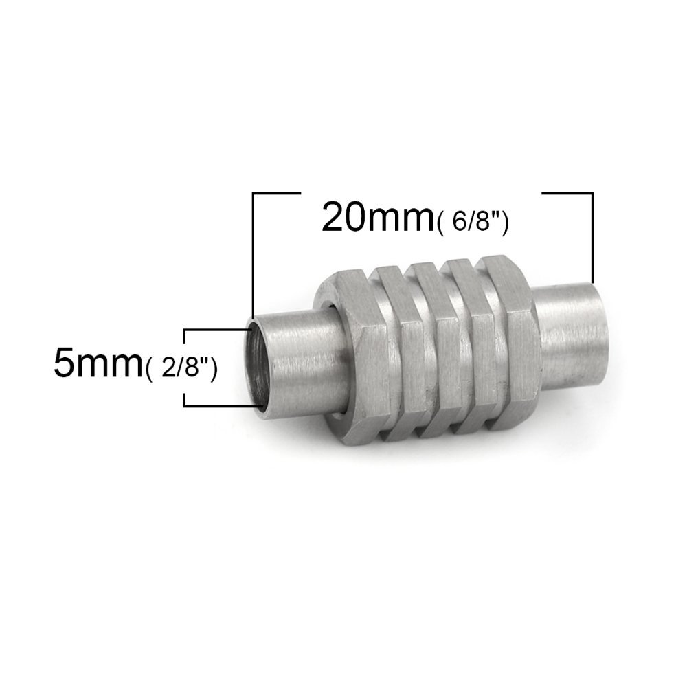 Chiusura magnetica in acciaio inox 05 mm Argento N°01