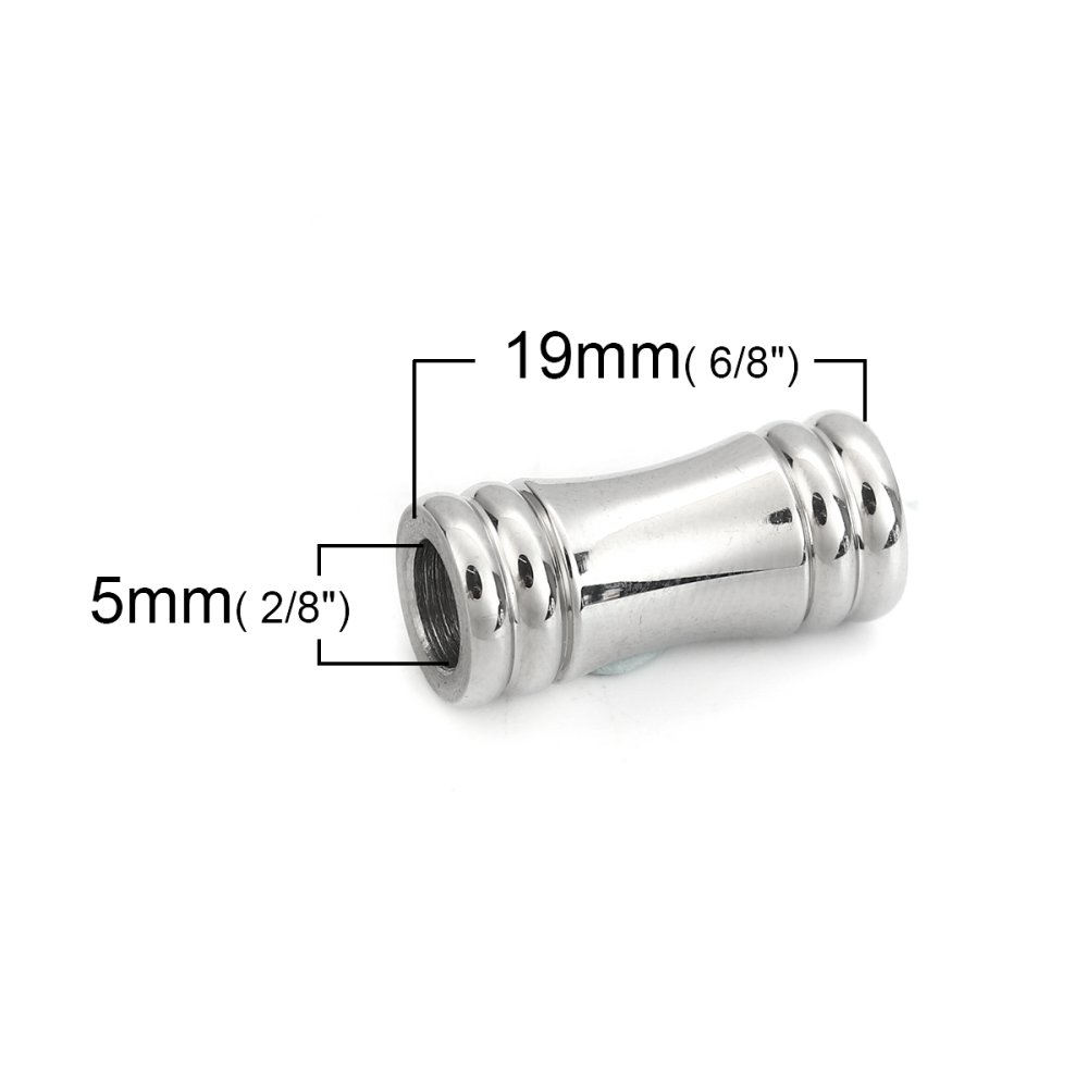 Chiusura magnetica in acciaio inox 05 mm Argento N°02