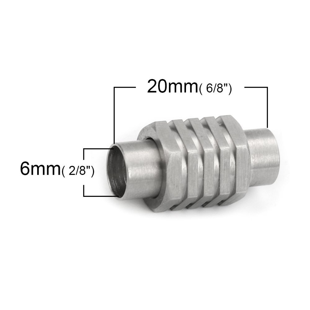 Chiusura magnetica Acciaio inox 06 mm Argento N°01