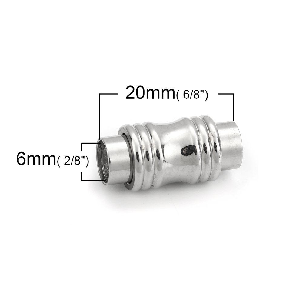 Chiusura magnetica Acciaio inox 06 mm Argento N°05