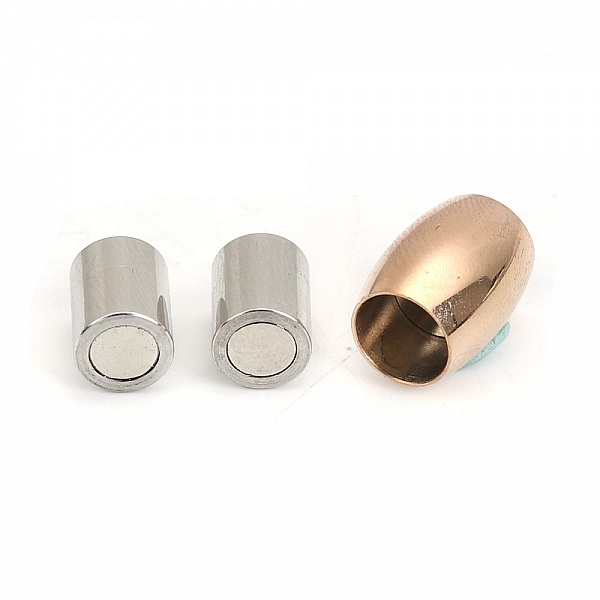 Chiusura magnetica in acciaio inox 06 mm Argento/Champagne N&deg;07
