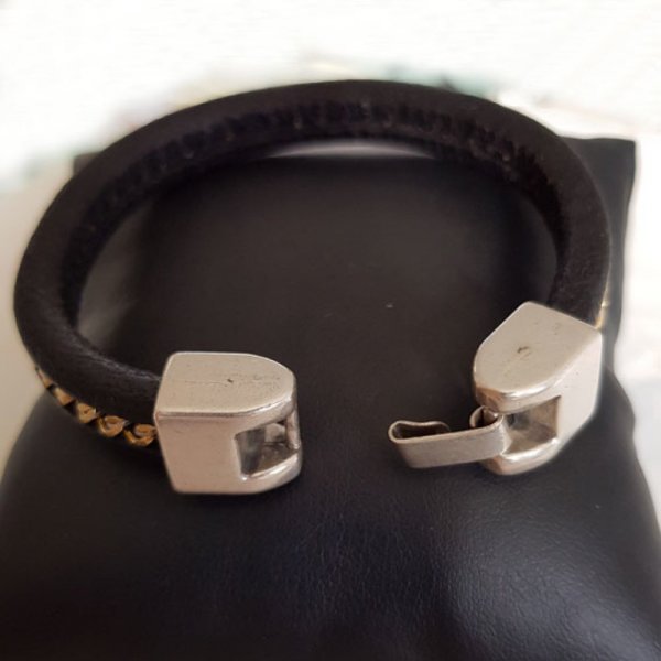 Chiusura a gancio in zama per cuoio 10 mm R&eacute;galiz