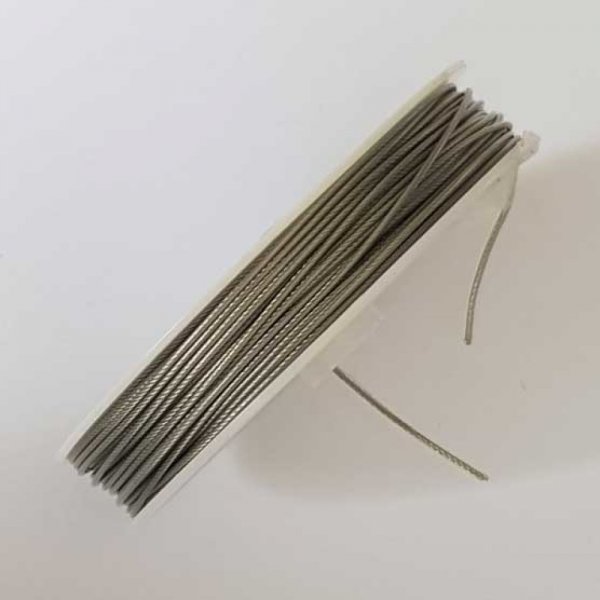 Fil C&acirc;bl&eacute; Gris Diam&egrave;tre 1 mm x 1 m&egrave;tre