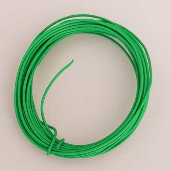 Fil M&eacute;tal Plastifi&eacute; 0.8 mm Vert x 3 m&egrave;tres
