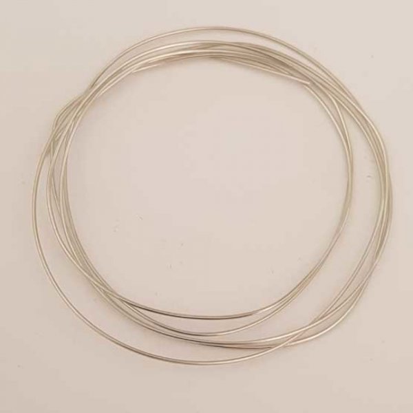 Fil M&eacute;tal Plastifi&eacute; 0.8 mm Argent x 1 m&egrave;tre