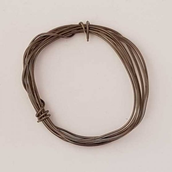 Fil M&eacute;tal Plastifi&eacute; 0.8 mm Kaki x 3 m&egrave;tres