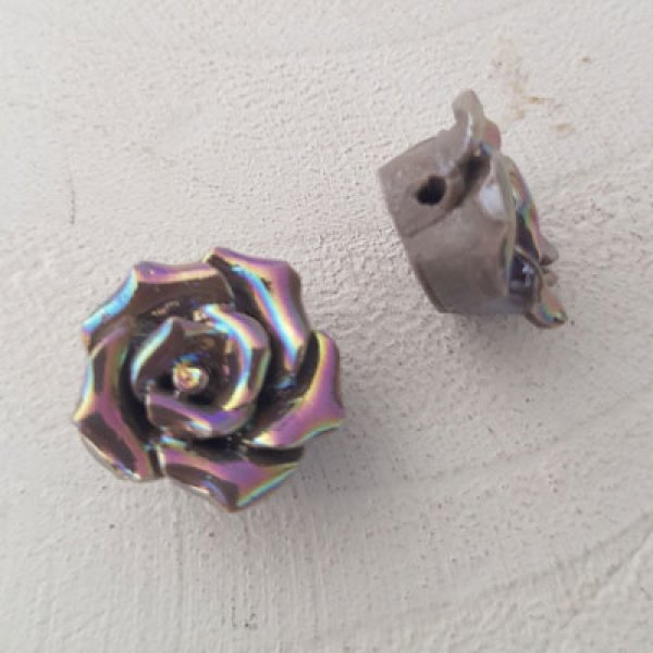 Fleur Fa&iuml;ence 15 mm N&deg;02-06 Grigio