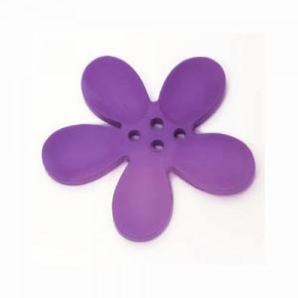 Fleur Orchid&eacute;e r&eacute;sine 4 trous 40 x 3 mm Mauve