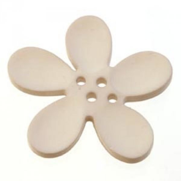 Fleur Orchid&eacute;e r&eacute;sine 4 trous 30 x 3 mm Beige 01